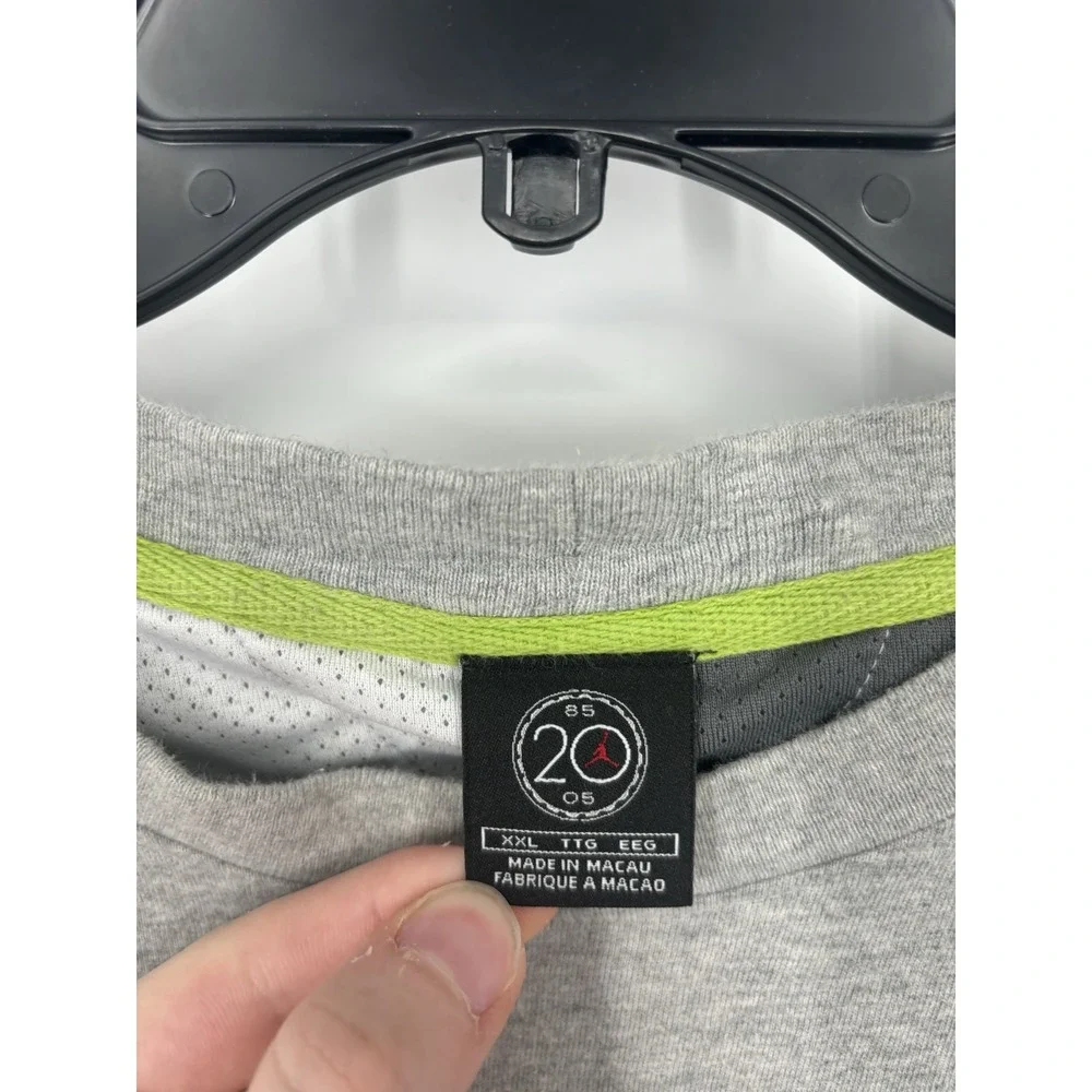 Air Jordan Nike Argyle‎ Diamond Printed Embroidered Vented Long Sleeve Tee 2XL